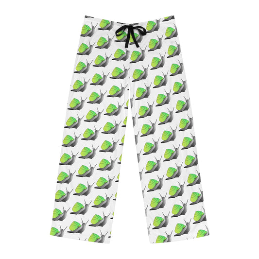 Men's Green Snail Pajama Pants