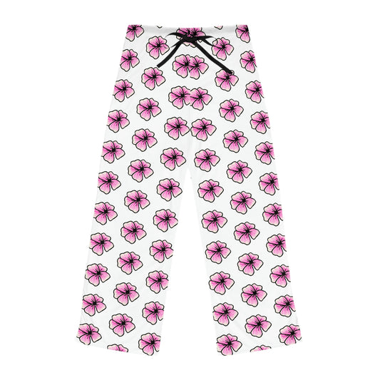 Pink Flowers Pajama Pants