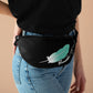 Blue & White Feather Fanny Pack - “Breathe”